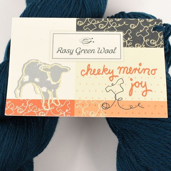 Rosy Green Wool Cheeky Merino Joy Yarn 2 Skeins Organic Virgin Wool Garden Pond - Picture 3 of 5